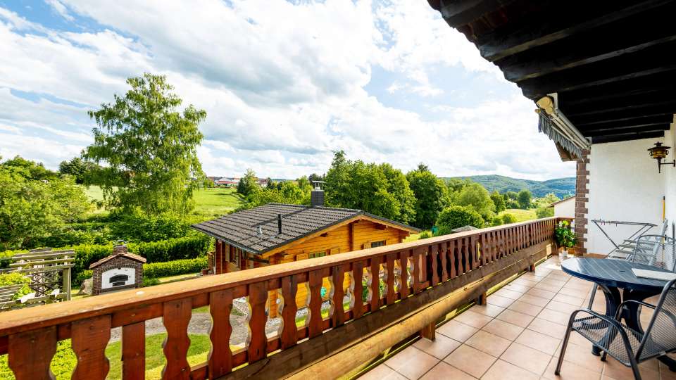 Blick vom Balkon der Ferienwohnung Sickenberg.